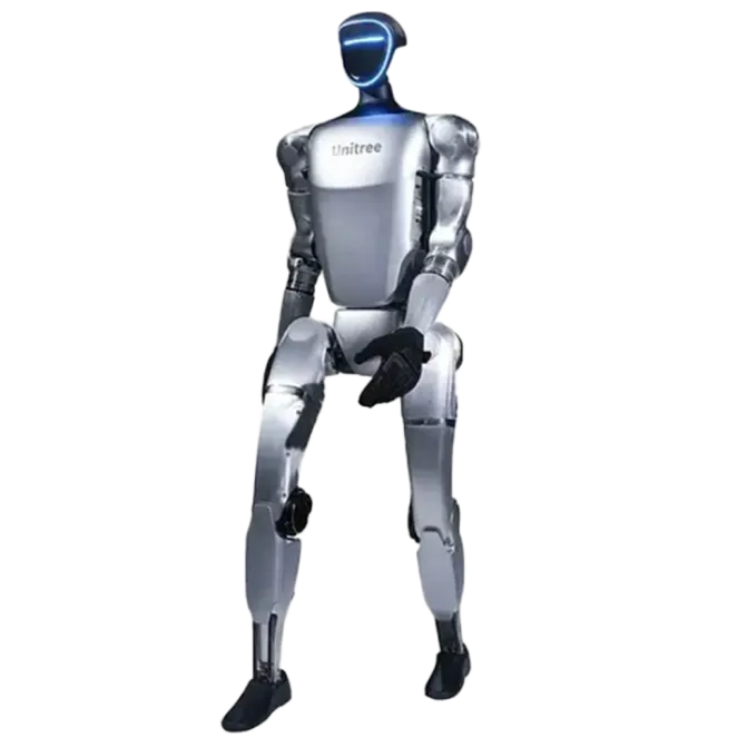 WeBots Humanoid Unitree G1 framifrån