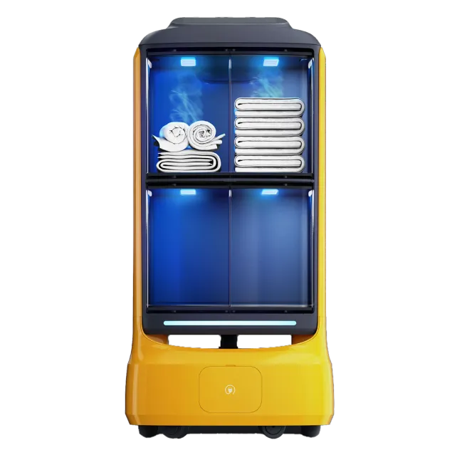 WeBots Room service robot FlashBot insida