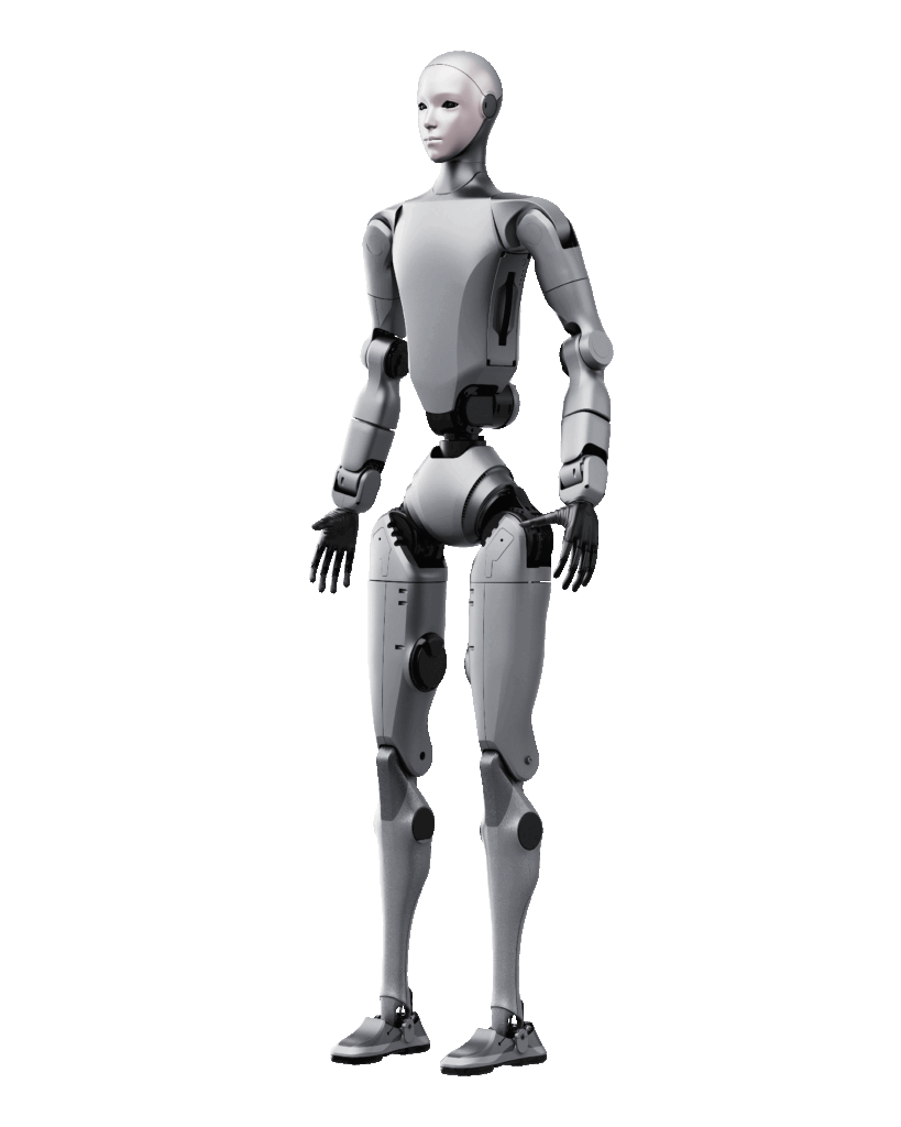 Emboided humanoid with bionic face